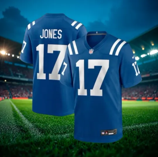 Daniel Jones #17 Colts Blue New Jersey