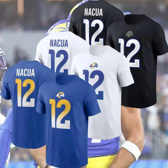 Discover HOT! P Nacua #12 Los Angeles Name & Number Player Gift Fan Made FASTSHIP