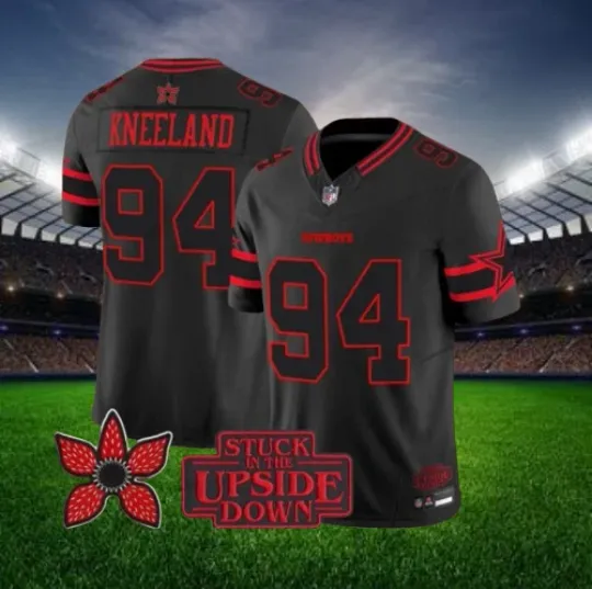 Discover Marshawn Kneeland #94 Cowboys Black Stranger Things Jersey