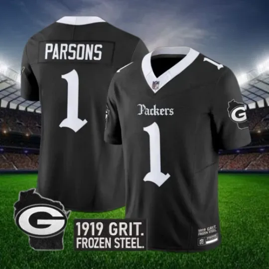 Discover Micah Parsons #1 Packers 1919 Grit Black Jersey