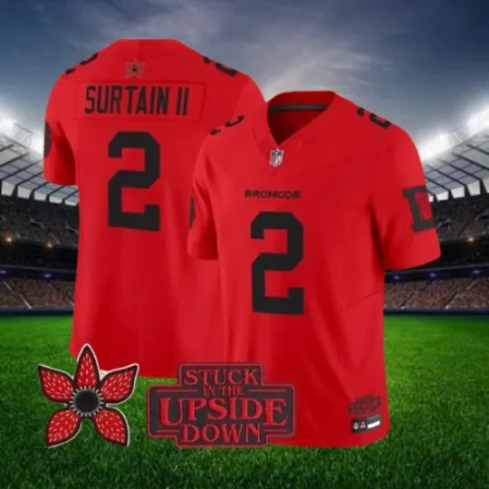 Discover Patrick Surtain II #2 Broncos Red 2025 Throwback Jersey
