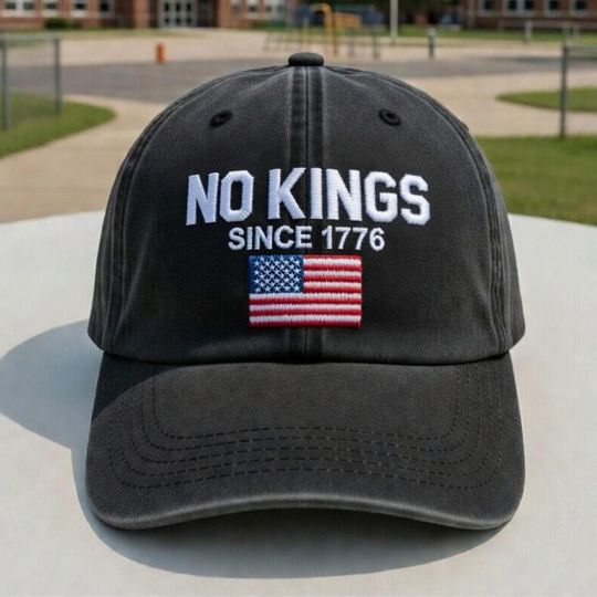 Discover No Kings Since 1776 Embroidered Cotton Baseball Cap  Patriotic USA Freedom Statement Hat