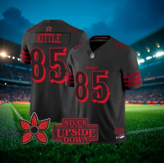 Discover George Kittle #85 49ers Black 2025 Rivalries Jersey