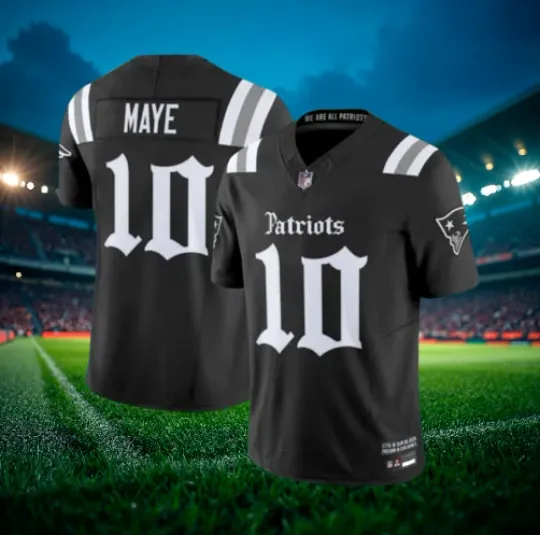Discover Drake Maye #10 Patriots "Gothic Revolution Edition" Jersey