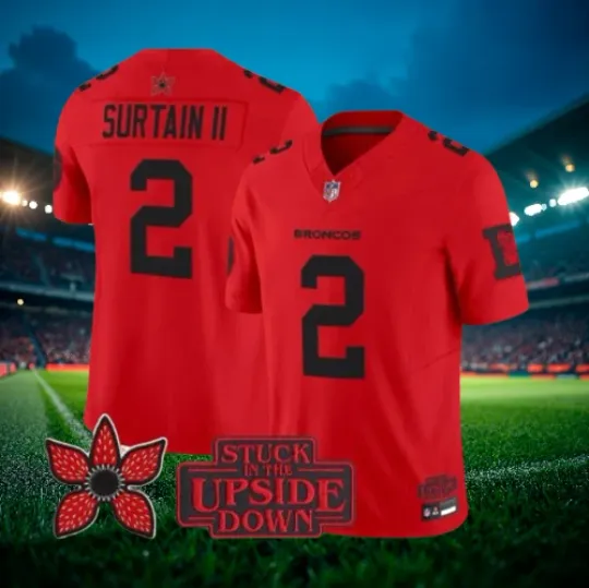 Discover Patrick Surtain II #2 Broncos Red 2025 Throwback Jersey