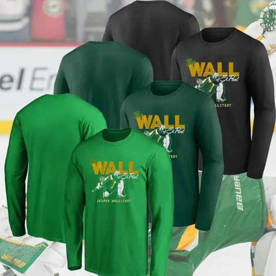 Discover Jesper #30 Wallstedt Wall of St. Paul Minnesota Player Long Sleeve Gift