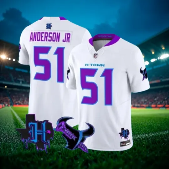 Discover Will Anderson Jr. #51 Texans White 2025 DJ Screw jersey