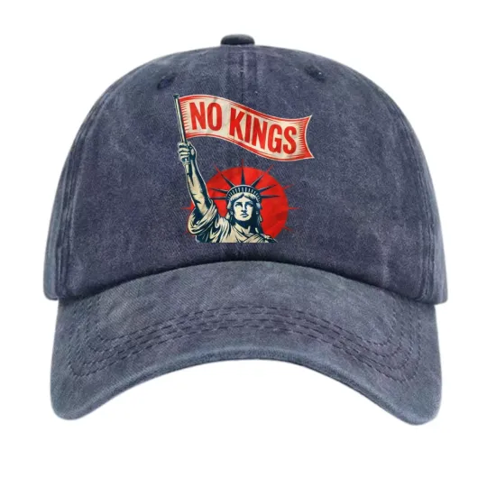 Discover NO KINGS Liberty Baseball Cap - Anti Authority Protest Hat with Sunburst Design