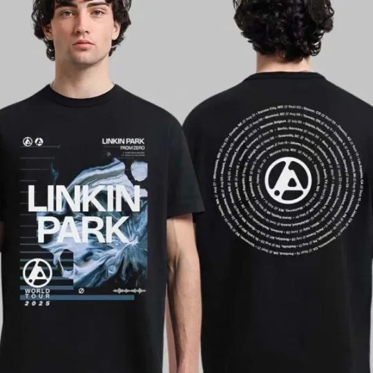 Linkin Park 2025 From Zero World Tour Unisex T-Shirt All Sizes