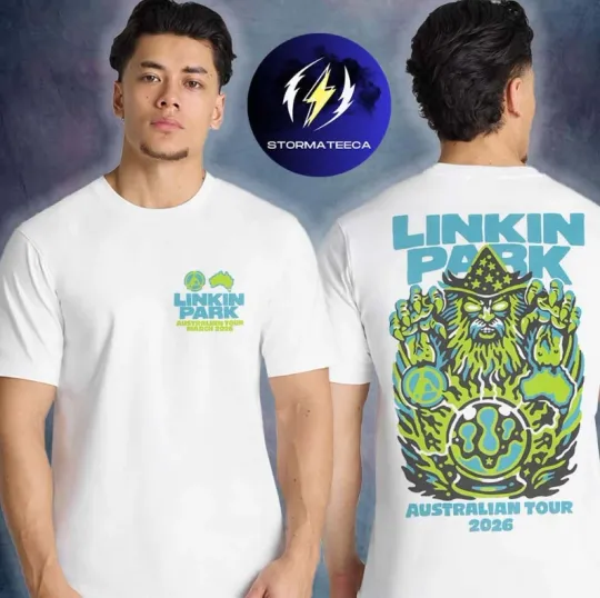 Linkin Park Australia New Zealand From Zero World Tour 2026 Double Sided T-Shirt