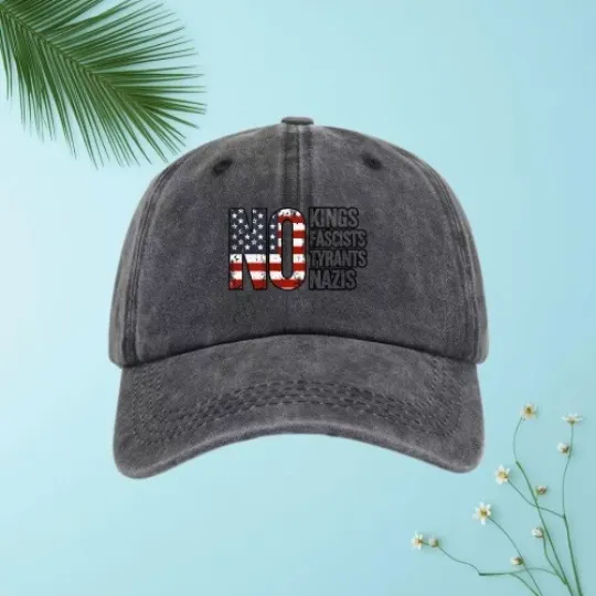Discover No Kings Anti Fascism Political Protest Dad Hat Adjustable Cap Unisex