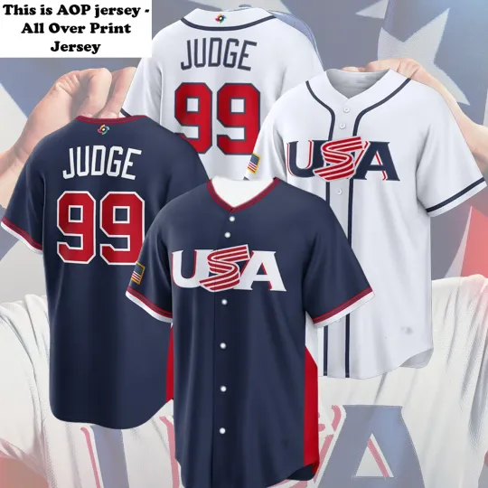 Discover Judge #99 USA Baseball 2026 Name & Number Player AOP Print Gift Fan