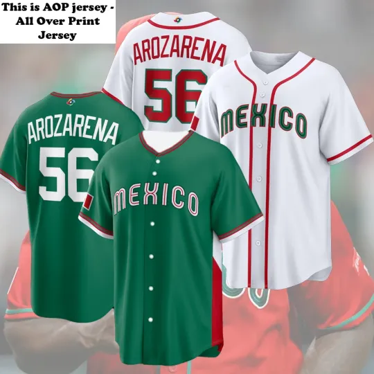 Discover Randy #56 Arozarena Mexico Baseball 2026 Name & Number Players AOP Gift Fan