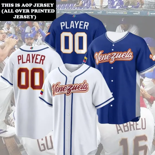Discover Custom Venezuela Team 2026 Name & Number Players - Print Gift Fans