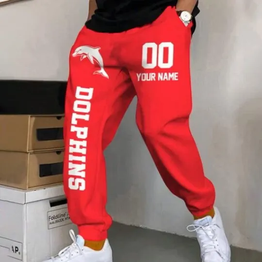Discover Dolphins Custom Name And Number Long Pants Joggers