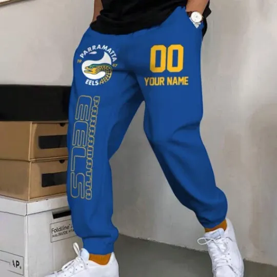 Parramatta Eels Custom Name And Number Long Pants Joggers