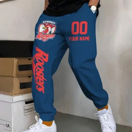 Discover Sydney Roosters Custom Name And Number Long Pants Joggers