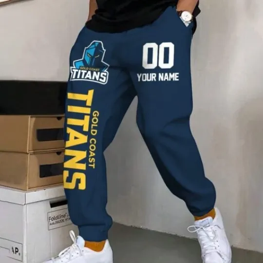 Discover Gold Coast Titans Custom Name And Number Long Pants Joggers