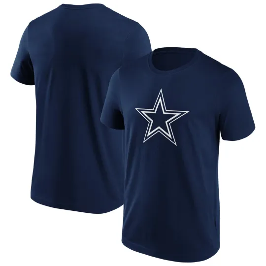 Discover Dallas Cowboys Primary Logo Navy Blue T-Shirt Men's