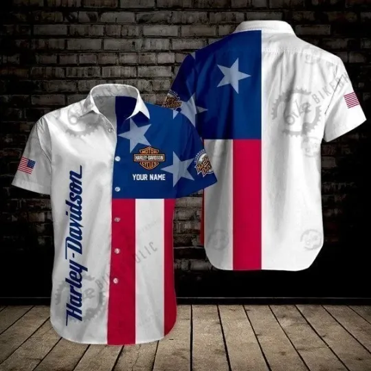 Discover Personalized Harley Racing Davidson Casual Button Down Shirt Unisex Adults S-5XL
