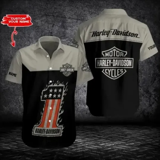 Discover Harley Racing Davidson Casual Button Down Shirt