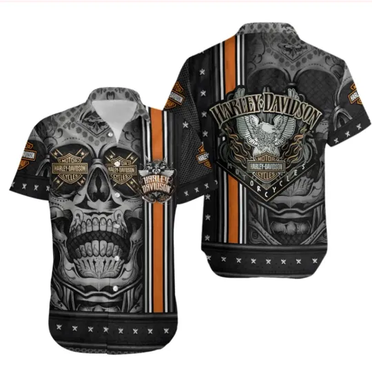 Discover Harley Motor Racing Davidson Casual Button Down Shirt