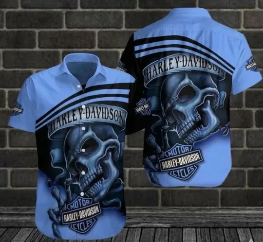 Discover Harley Motor Racing Davidson Casual Button Down Shirt