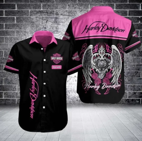 Discover Harley Motor Racing Davidson Casual Button Down Shirt