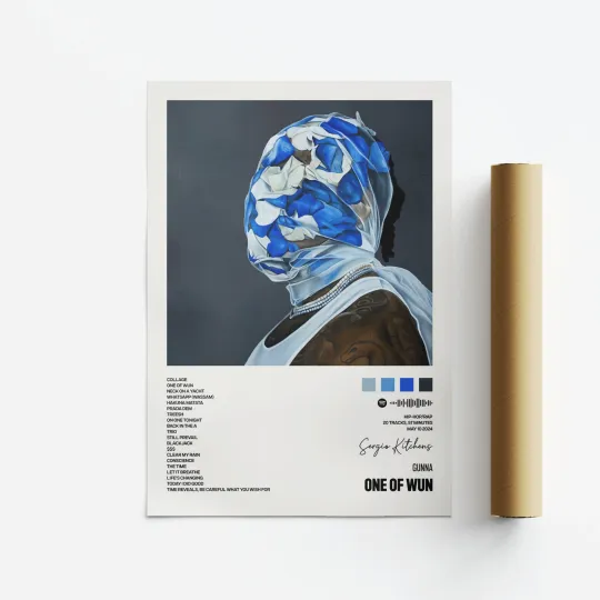 Discover Gunna One of Wun Album Art Poster Vertical Print Music Tracklist