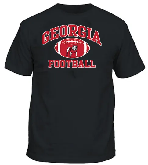 Discover GA Bulldogs Men's Black Football Graphic T-Shirt