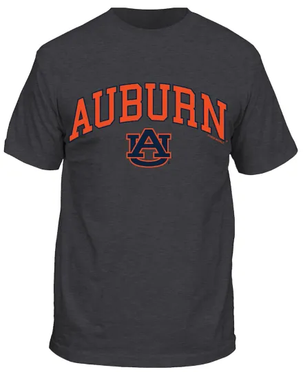 Discover Auburn Tigers Men's Charcoal Grey College Arch T-Shirt