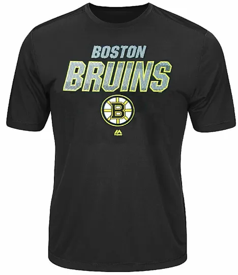 Boston Bruins Men's Black Synthetic Short Sleeve T-Shirt