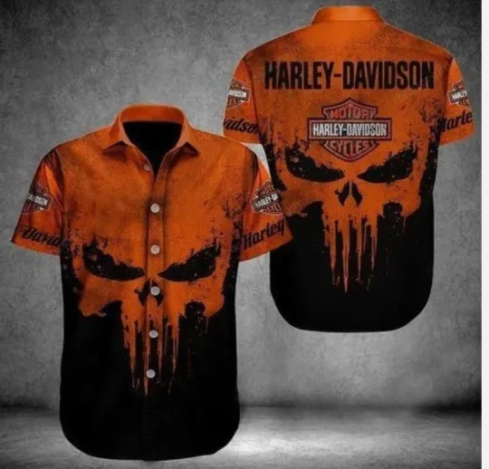 Discover Harley Motor Racing Davidson Casual Button Down Shirt