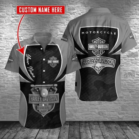 Discover Personalized Harley Racing Davidson Casual Button Down Shirt