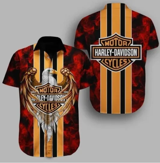 Discover Harley Motor Racing Davidson Casual Button Down Shirt