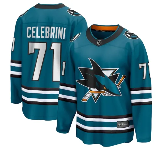 Discover Men's San Jose Sharks Macklin Celebrini Home Breakaway Jersey