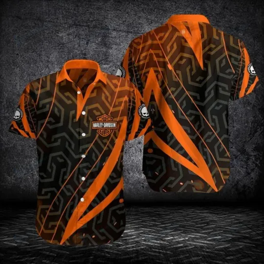 Discover Harley Racing Davidson Casual Button Down Shirt