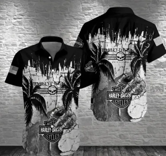 Discover Harley Motor Racing Davidson Casual Button Down Shirt
