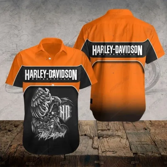 Discover Harley Racing Davidson Casual Button Down Shirt
