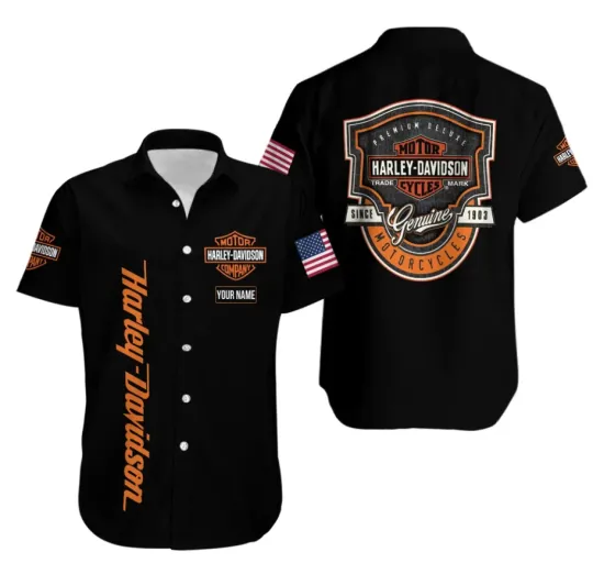 Discover Harley Motor Racing Davidson Casual Button Down Shirt
