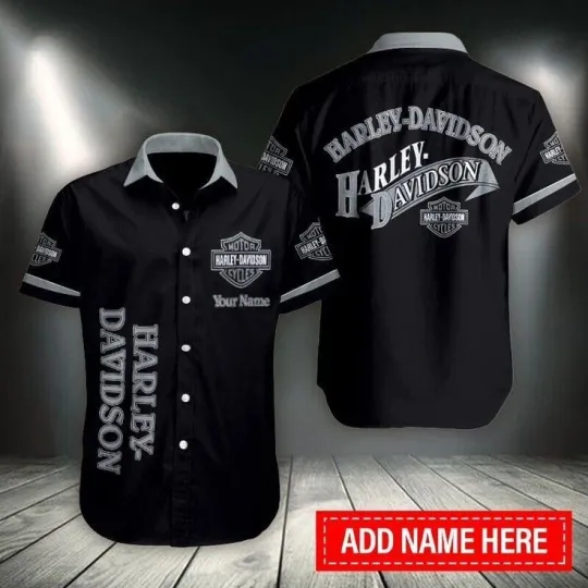 Discover Personalized Harley Racing Davidson Casual Button Down Shirt