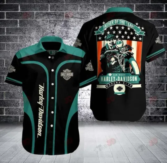 Discover Harley Motor Racing Davidson Casual Button Down Shirt