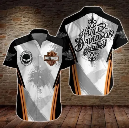 Discover Harley Motor Racing Davidson Casual Button Down Shirt