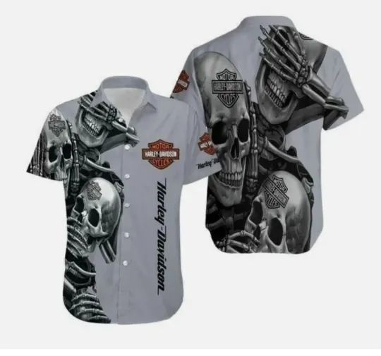 Discover Harley Motor Racing Davidson Casual Button Down Shirt
