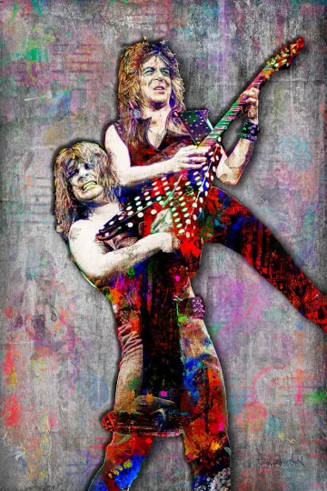 Discover Ozzy Osbourne and Randy Rhoads Vertical Poster