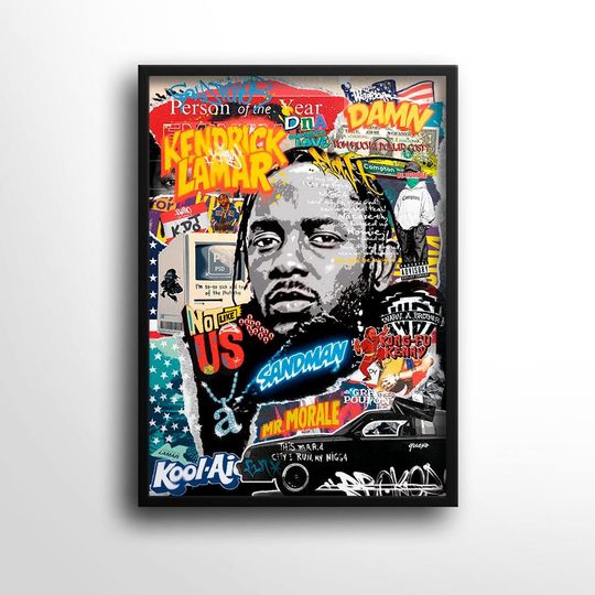 Discover Kendrick Lamar Inspired Poster, Hip Hop Art, Rapper Wall Art, Rapper Poster, Hip Hop Wall Decor, Music