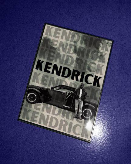 Discover Kendrick Lamar poster- black art print |  black illustration print | rapper art | music art print |