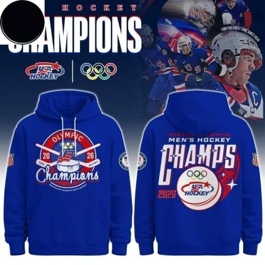 Discover USA Hockey Men Olympic Champions 2026 Hoodie