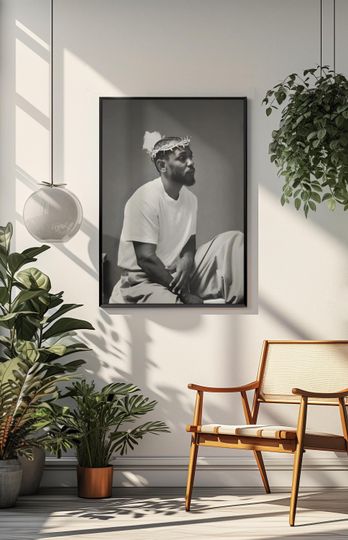 Discover Kendrick Lamar Poster | Hip Hop Wall Art Print | Rap Music Decor | Album Cover Style Artwork | Instant Download Printable | Modern Urban