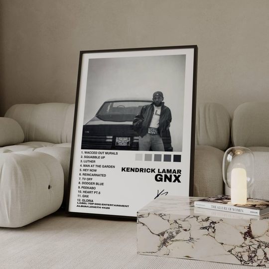 Discover Kendrick Lamar GNX Album Tracklist Poster  Hip Hop Wall Art (Digital Download)
